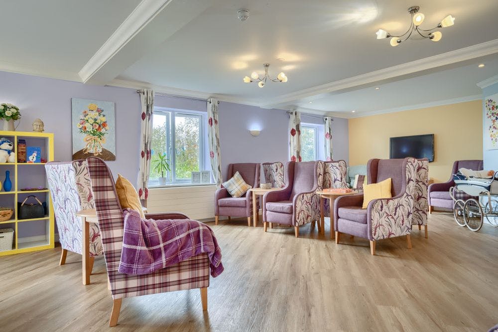 Lounge of Regency Manor Care Home in Poole, Dorset