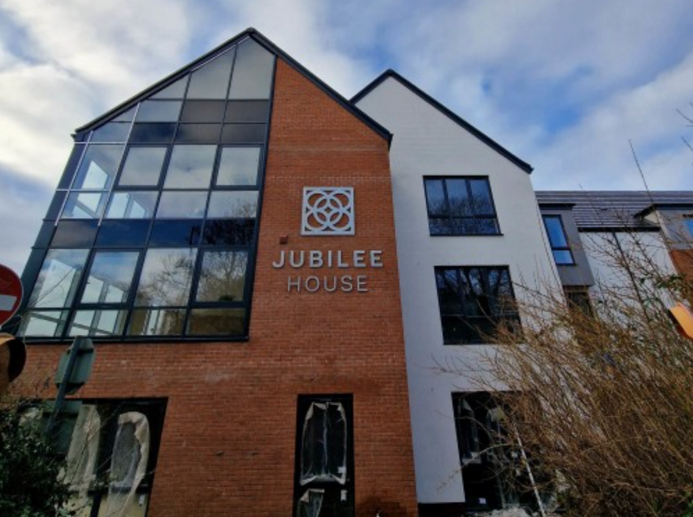 Exterior of Jubilee House care home in Leamington Spa, West Midlands