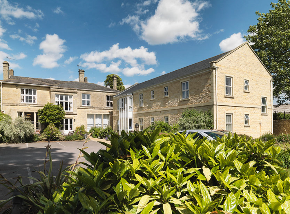 Exterior of Newland House Care Home in Witney, West Oxfordshire