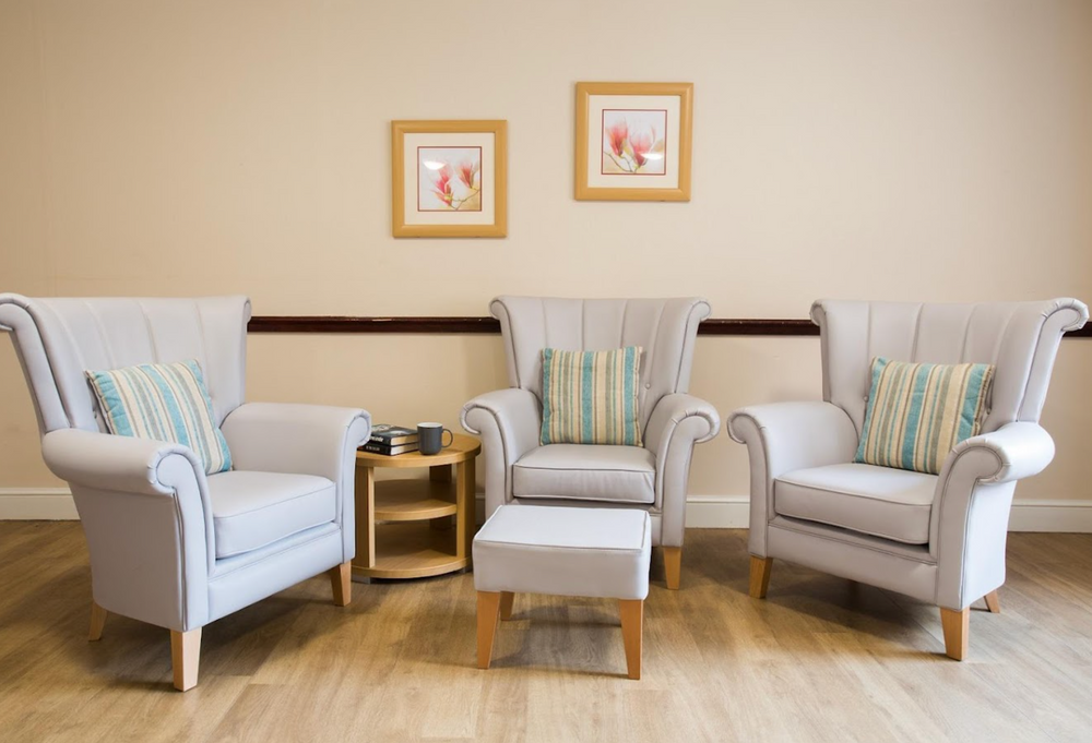 Lounge of Stamford care home in Edmonton, London