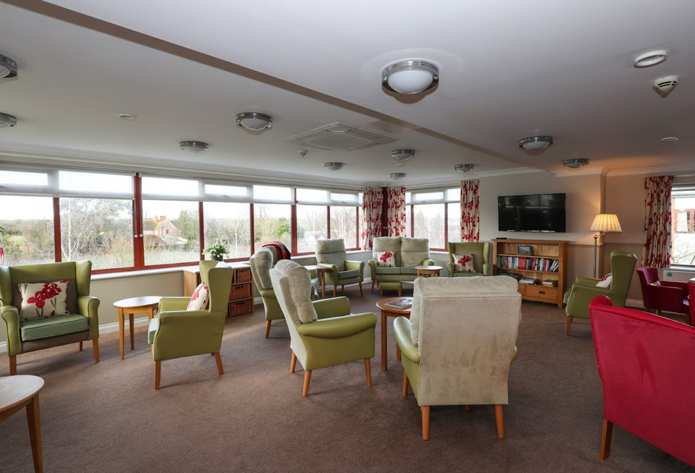 Lounge of Fern Brook Lodge care home in Gillingham, Dorset