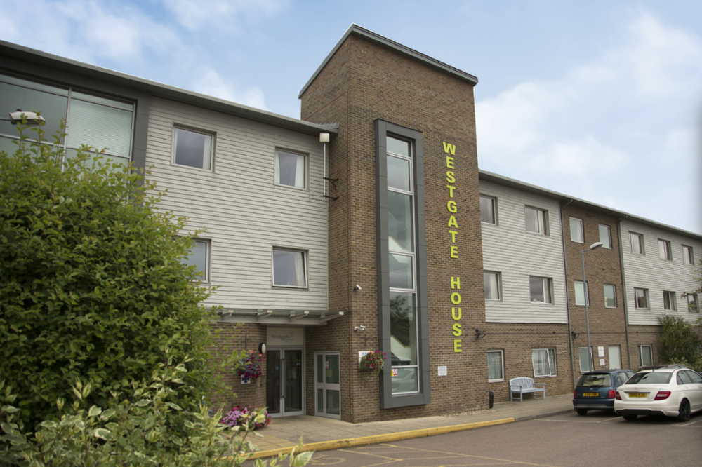 Exterior of Westgate House care home in Ware, Hertfordshire