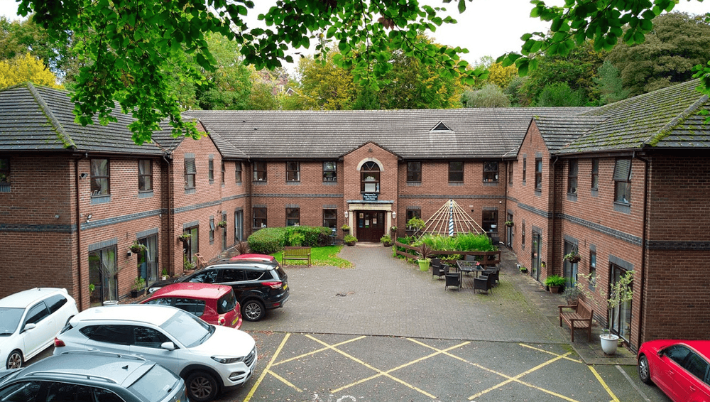 Exterior of Treetop Court Care Home in Leek, Staffordshire