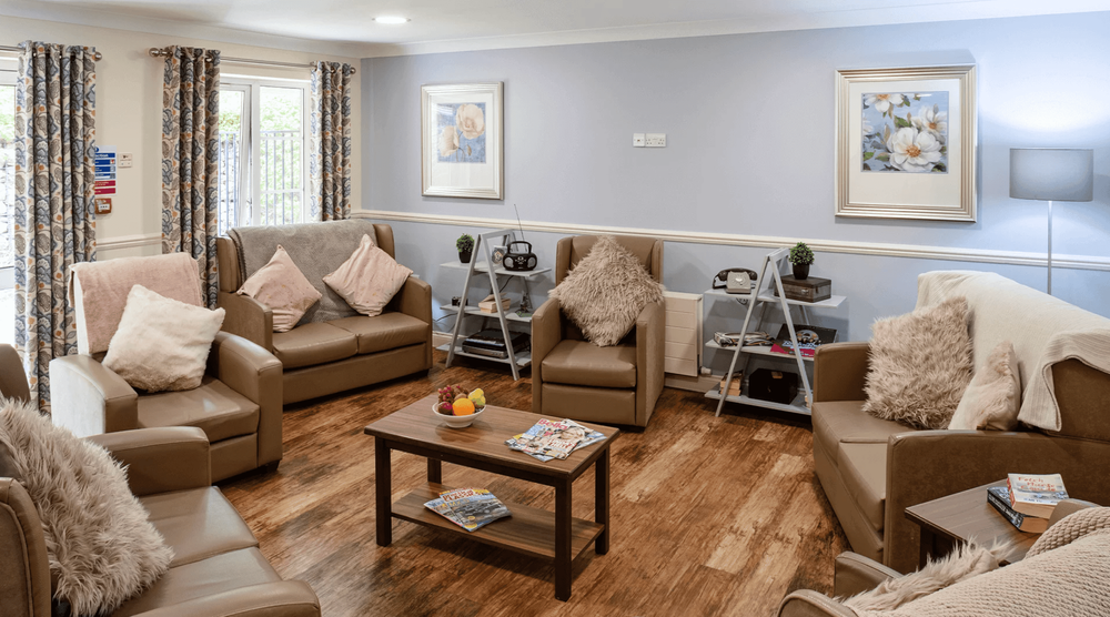 Lounge at Alma Court Care Home, Cannock, Staffordshire