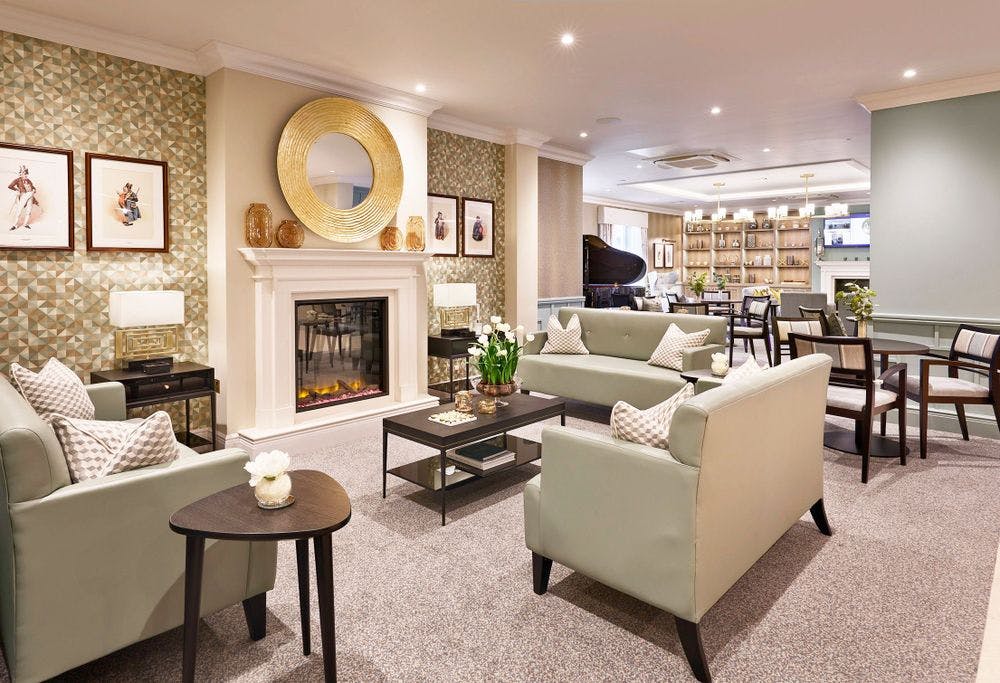 Communal Lounge at Barnet Grange Care Home in Barnet, Greater London