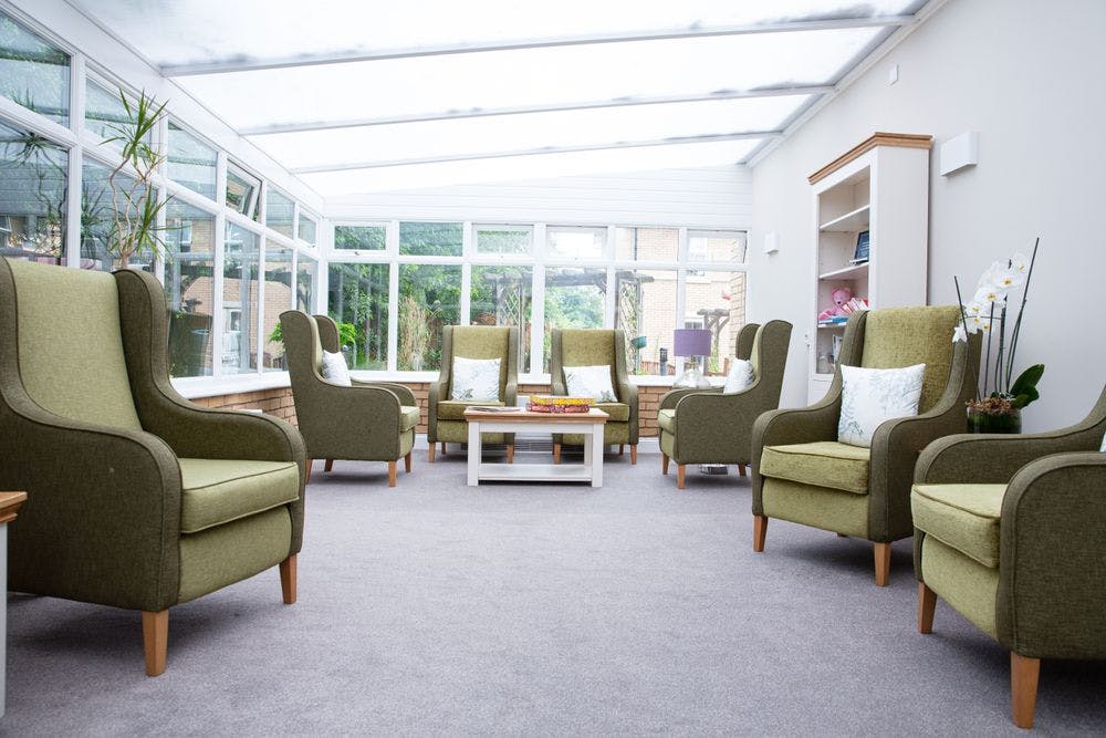 Lounge of Candlewood House care home in Harrow, Greater London