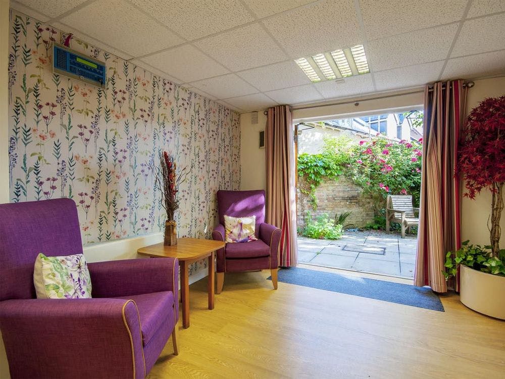 Lounge of Vera James House care home in Ely, Cambridgeshire