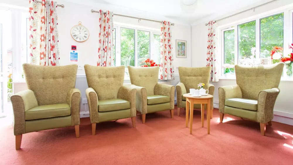 Lounge of Vesta Lodge care home in St Albans, Hertfordshire
