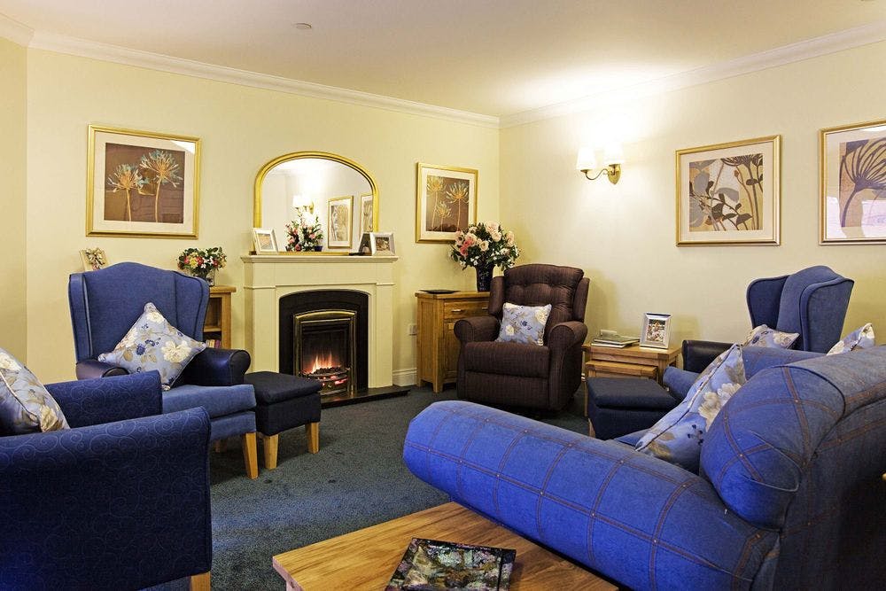 The communal area at Juniper House Care Home in Brackley, Northamptonshire