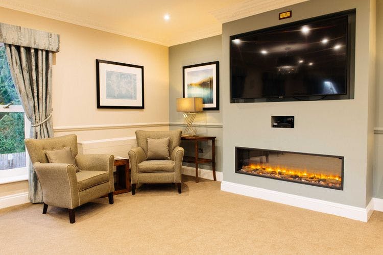 Communal Lounge of Corrina Lodge Care Home in Camberley, Surrey