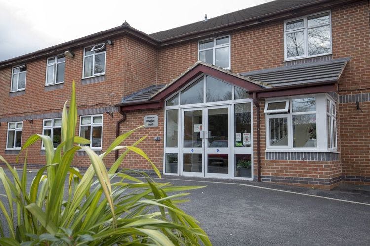 Exterior of Douglas Court Care Home in Derby, Derbyshire