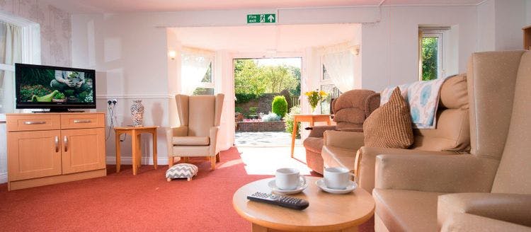 Communal Lounge of Redwell Hills Care Home in Consett, County Durham 