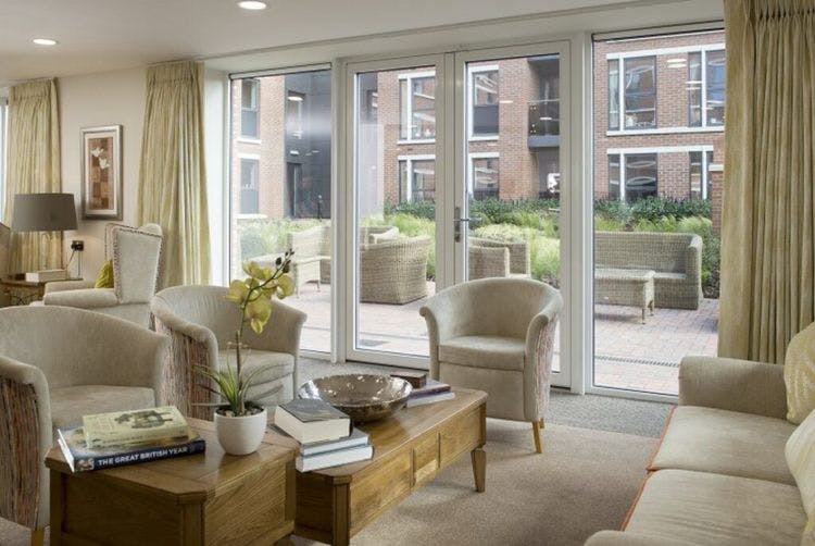 Communal Lounge at Glenhills Court Retirement Development in Leicester, Leicestershire 