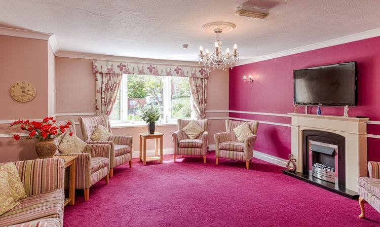 Communal Lounge of Glenroyd Care Home in Blackpool, Lancashire