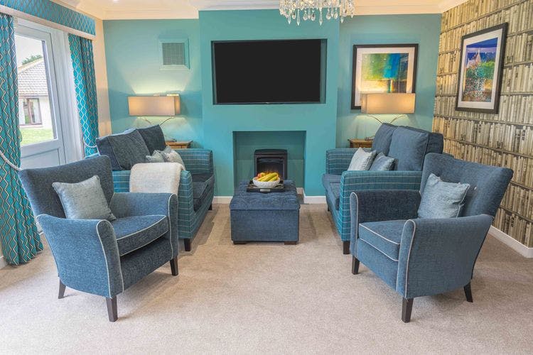 Communal Lounge at Kirkburn Court Care Home in Peterhead, Aberdeenshire