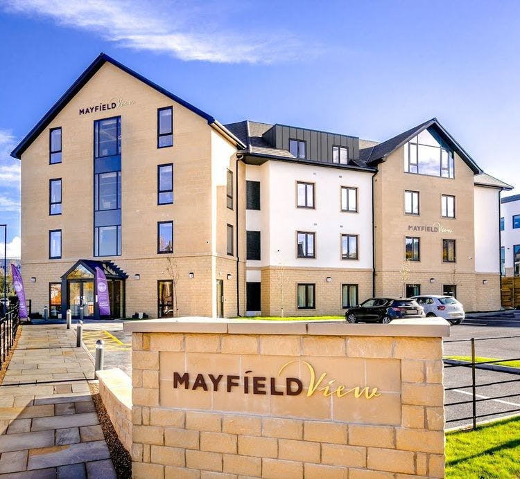Exterior of Mayfield View Care home in Ilkley, Yorkshire