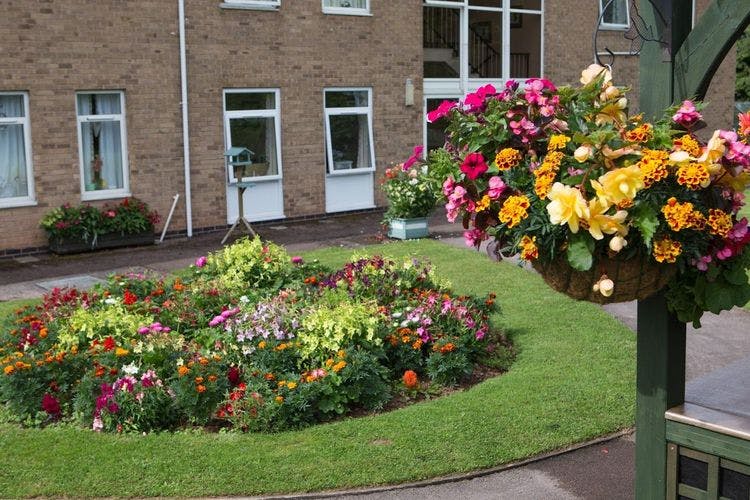 Garden Area of Rodley House Care Home in Lydney, Forest of Dean