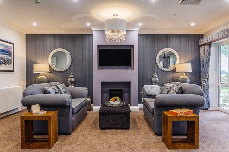 Communal Lounge at Parley Place Care Home in Ferndown, Dorset