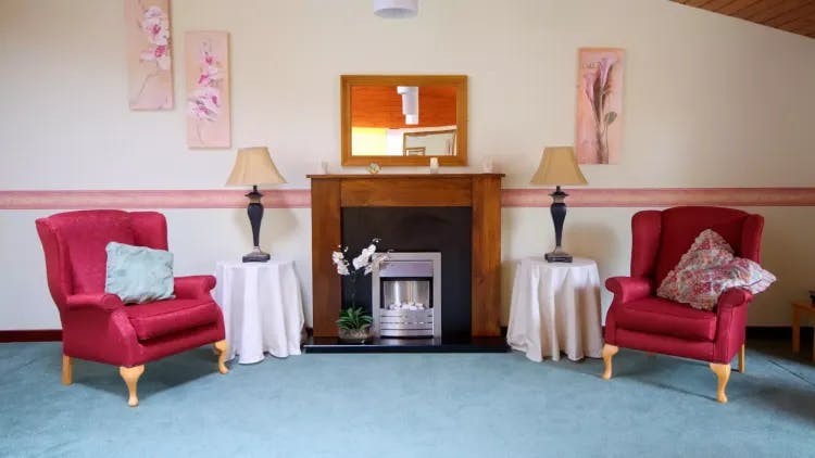 Lounge Richard Cox House care home in Royston, Hertfordshire