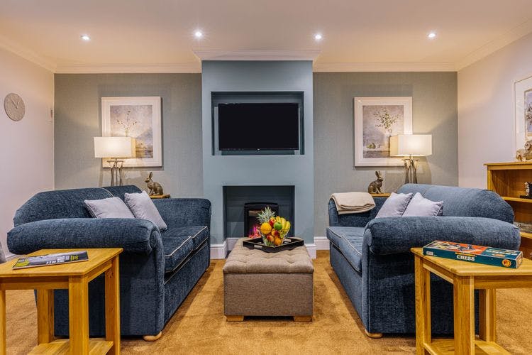 Communal Lounge at Scarborough Hall Care Home in Scarborough, North Yorkshire