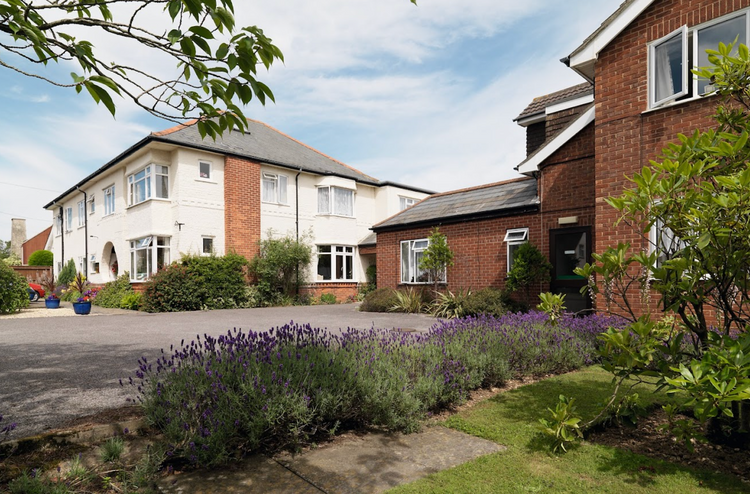 Exterior of Bethel House care home in New Milton, Hampshire
