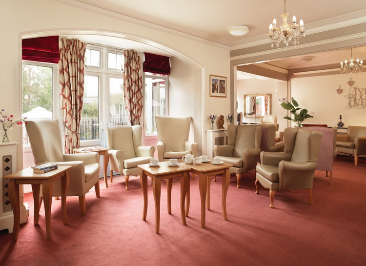 Lounge of Boulters Lock care home in Maidenhead, Berkshire