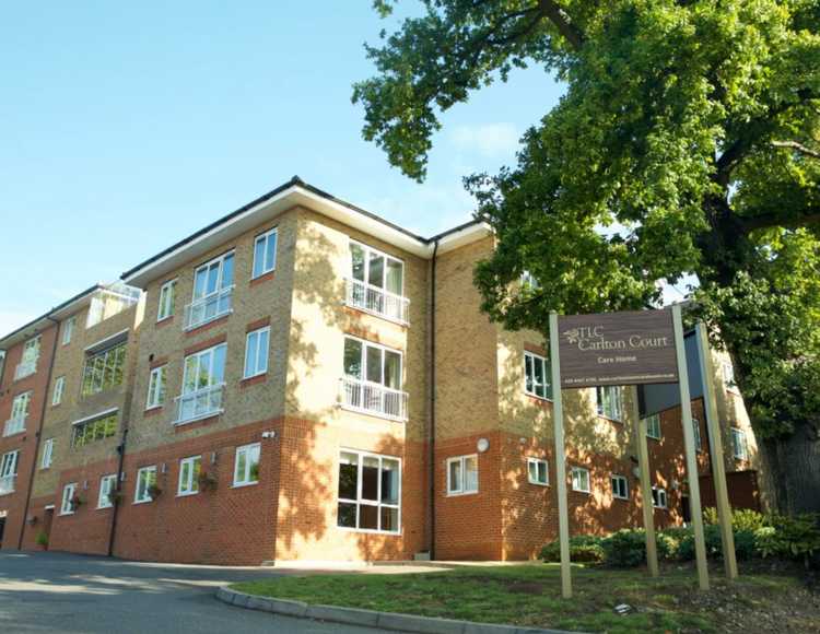 Exterior of Carlton Court care home in Barnet, London