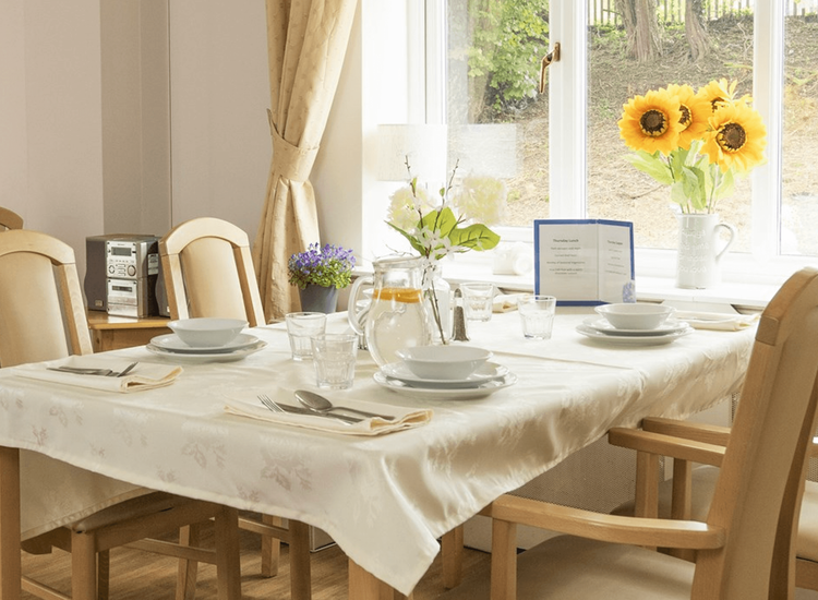 Dining room of Lawn Park care home in Sutton-in-Ashfield