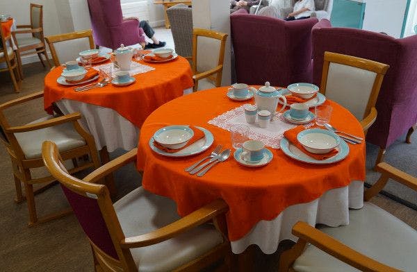Dining at Riverlee Residential & Nursing Home, Greenwich, London