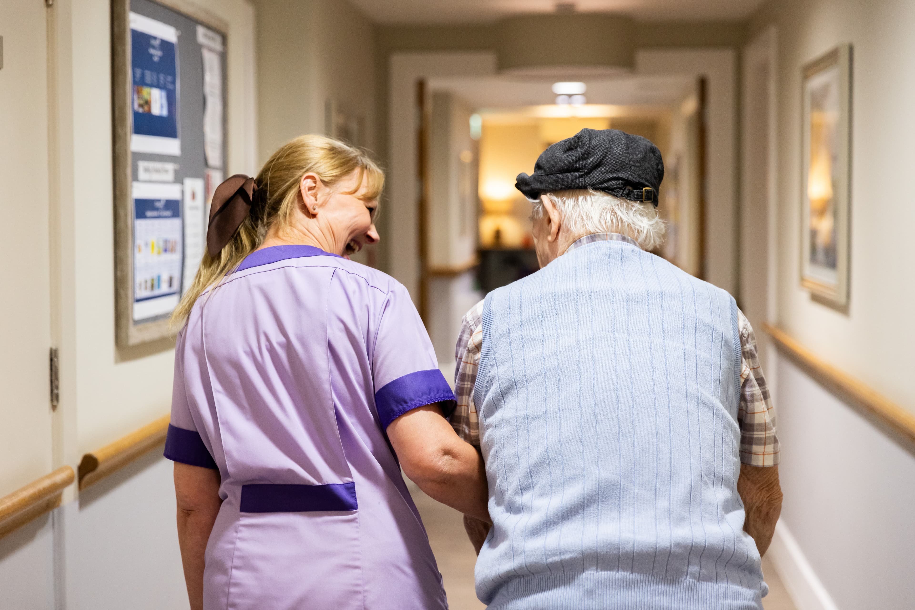 care assistant and resident