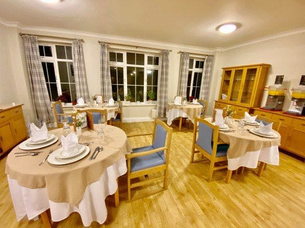 Dining Area of Flowerdown Care Home in Winchester, Hampshire