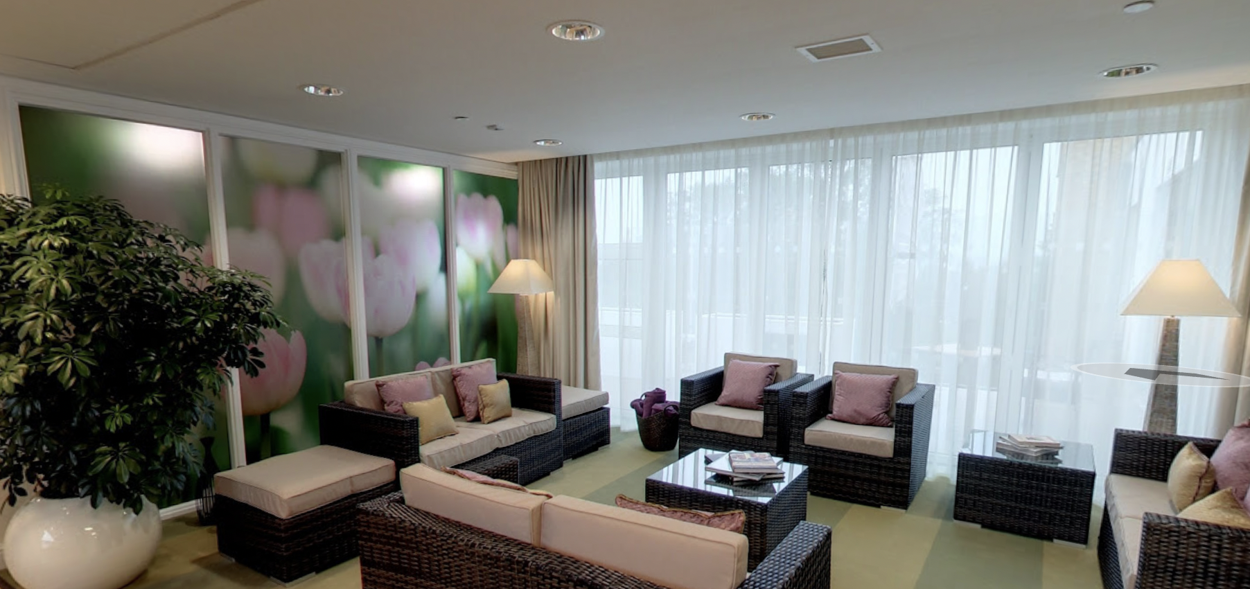 The communal area in the Mayflower Court Care Home in Southampton