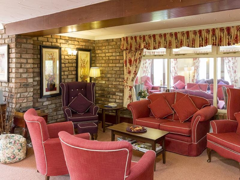 Communal Lounge of Crabwall Hall Care Home in Chester, Cheshire