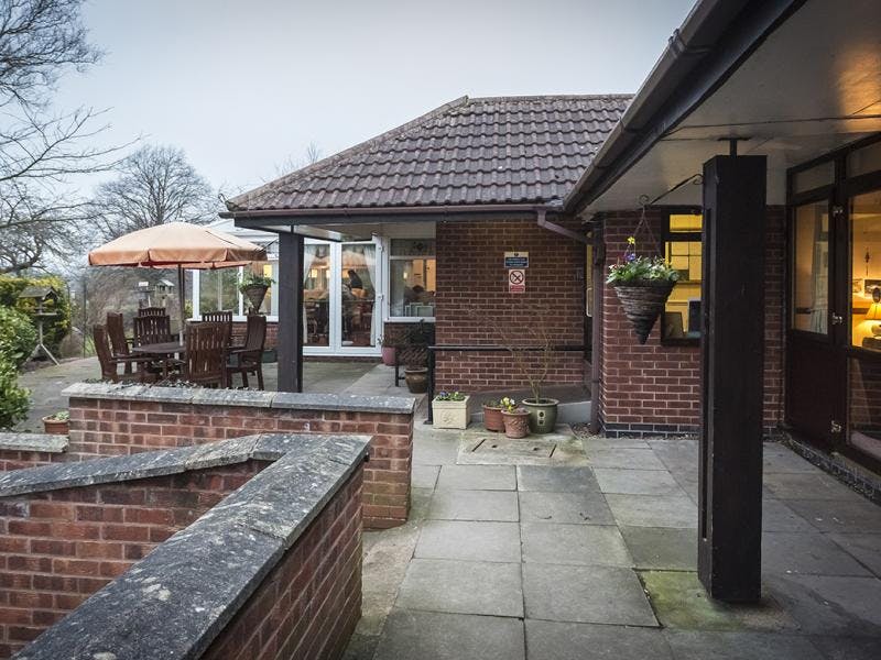 Garden Area of Edingley Lodge Care Home in Southwell, Nottinghamshire