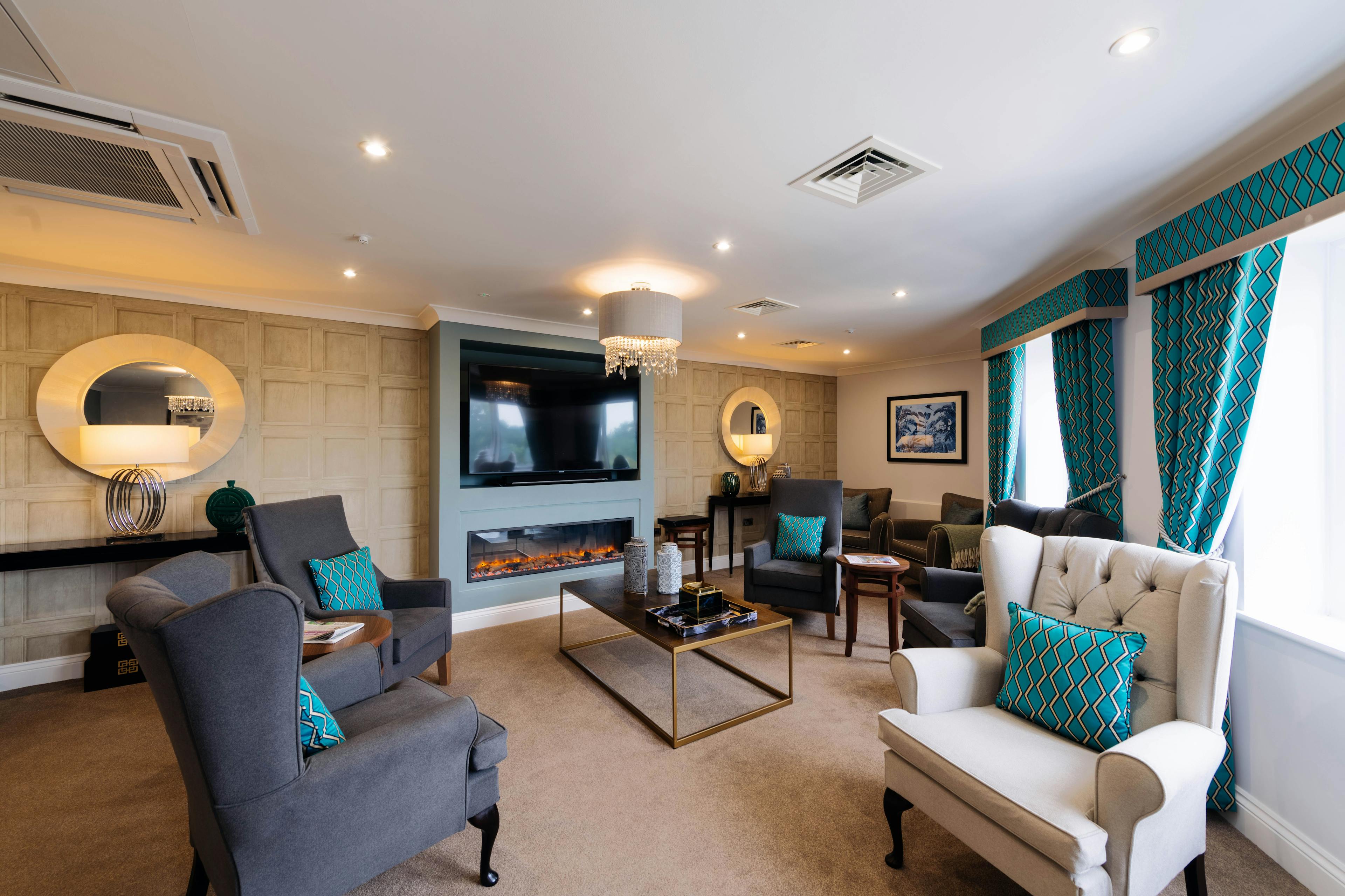 Communal Lounge of Herne Place Care Home in Herne Bay, Kent