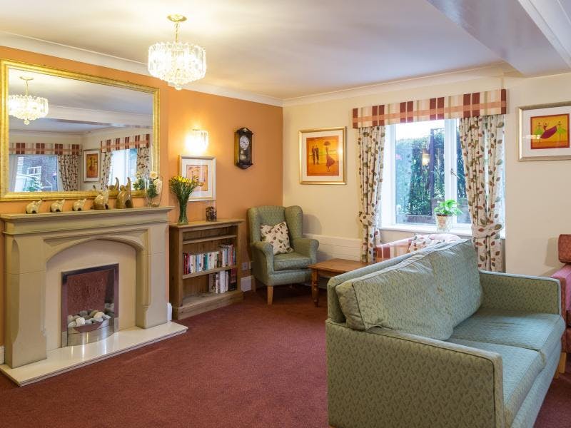 The communal area at North Park Care Home in Darlington, North East England
