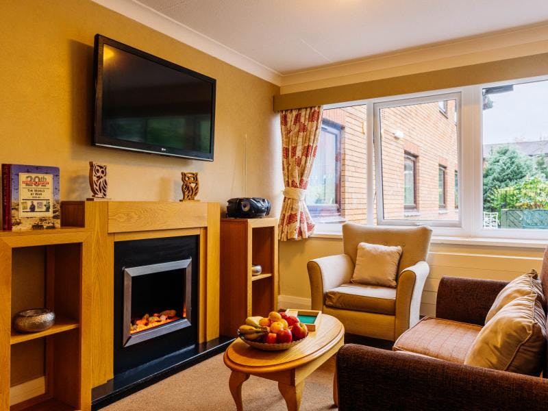 Communal Lounge of Sherwood Court Care Home in Fulwood, Preston