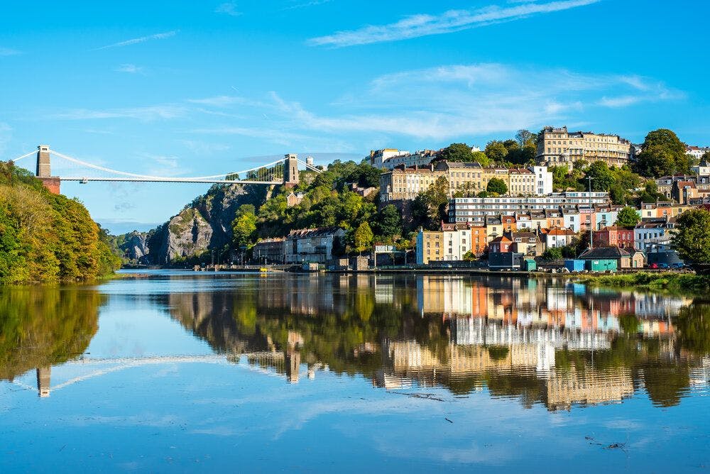 A photo of Bristol from the river