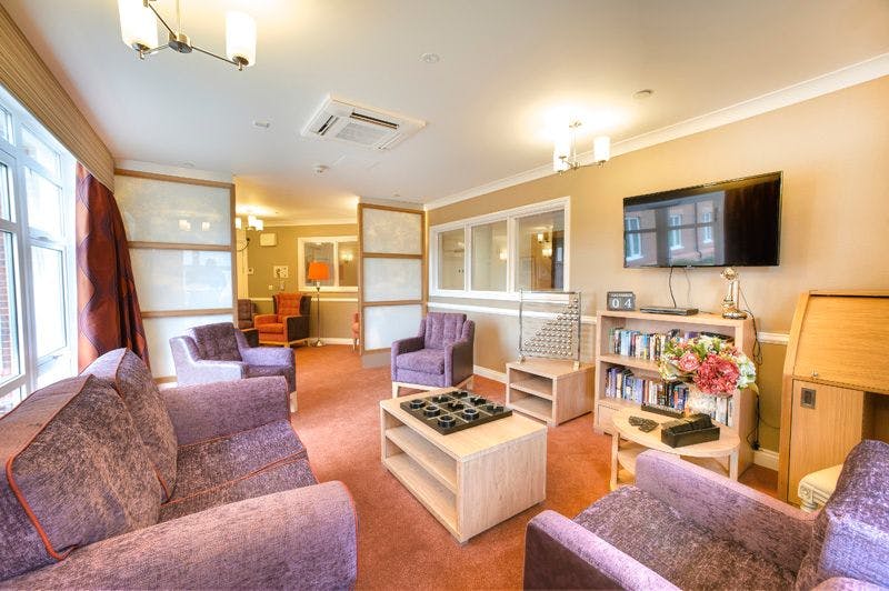 Lounge Area of Ambleside Care Home in Stratford-on-Avon, Warwickshire