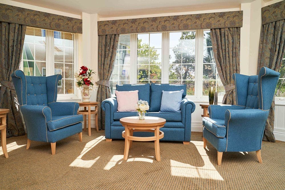 The communal area in the Silversprings Care Home in Colchester
