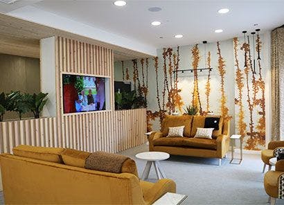 The communal area of Camberwell Lodge Care Home in London