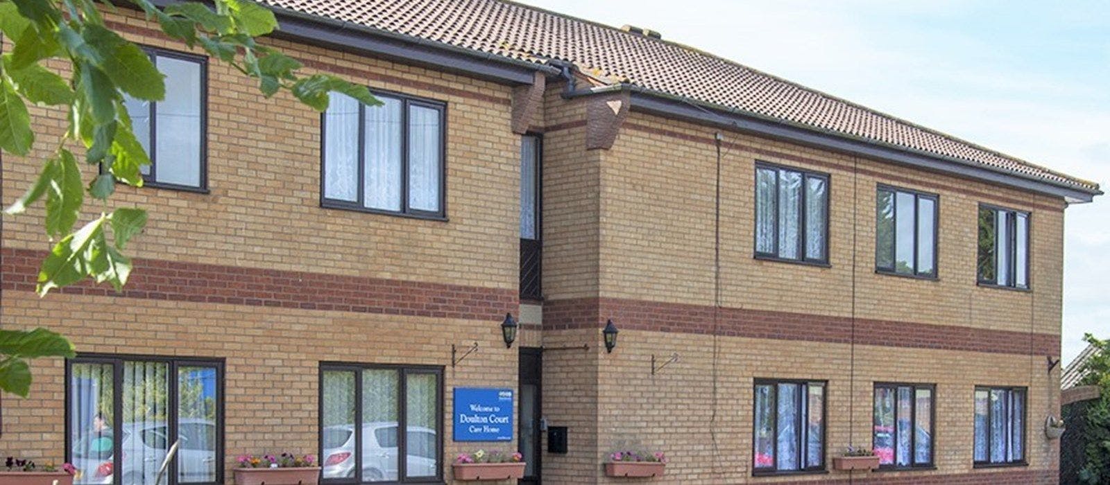 Extrior of Doulton Court Care Home in Mablethorpe, East Lindsey
