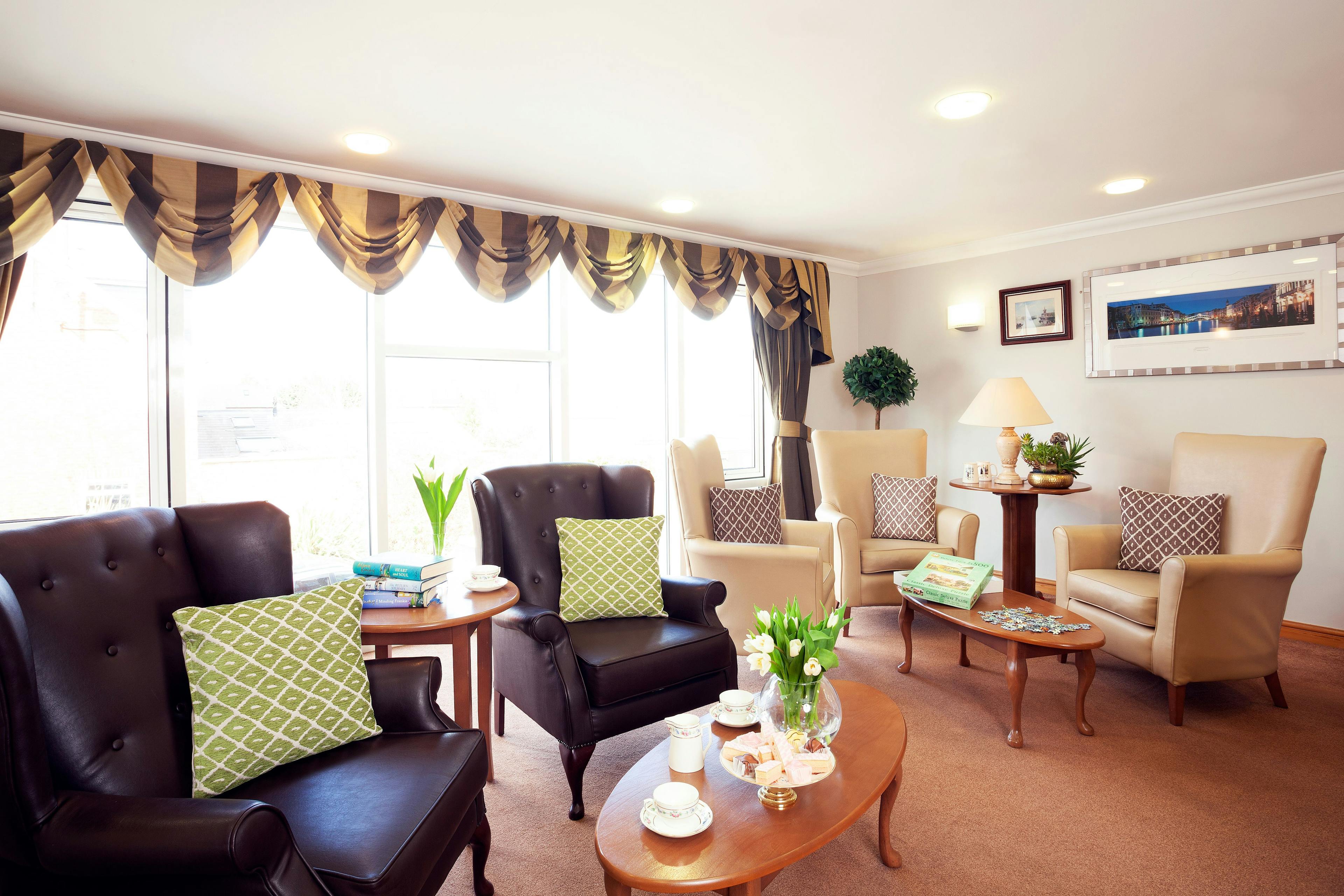 Communal Lounge of Acacia Lodge Care Home in Henley-on-Thames, South Oxfordshire