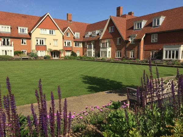 Garden Area of Richmond Villages Letcombe Regis Care Home in Vale of White Horse, Oxfordshire