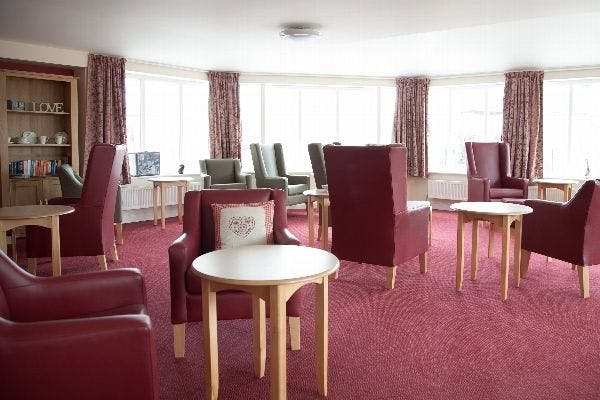 The communal area at Madison Court Care Home in St Helens, Merseyside
