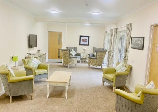 Communal Lounge of Springvale  Care Home in Glasgow, Scotland