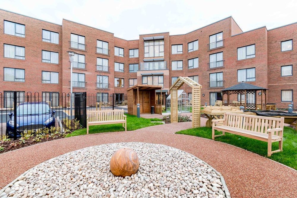 Exterior of Buchanan Court Care Home in Harrow, Greater London