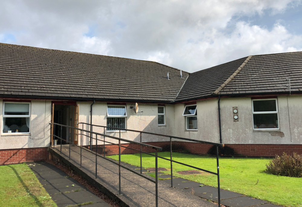 Exterior of Glebe House Care Home in Ayr, South Ayrshire