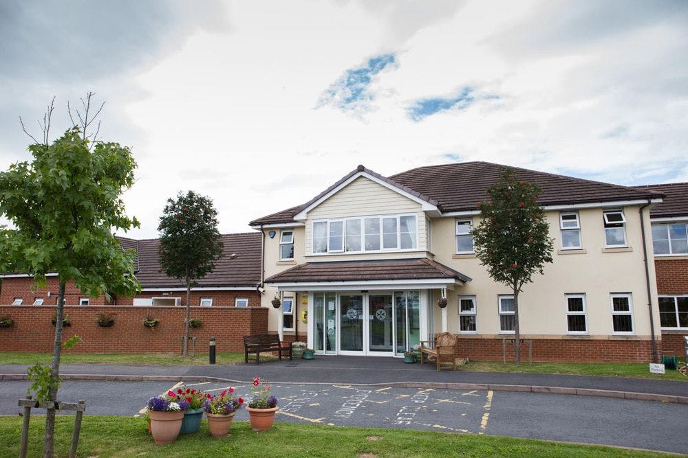 Exterior of Chesnut Court Care Home in Gloucester, Gloucestershire 