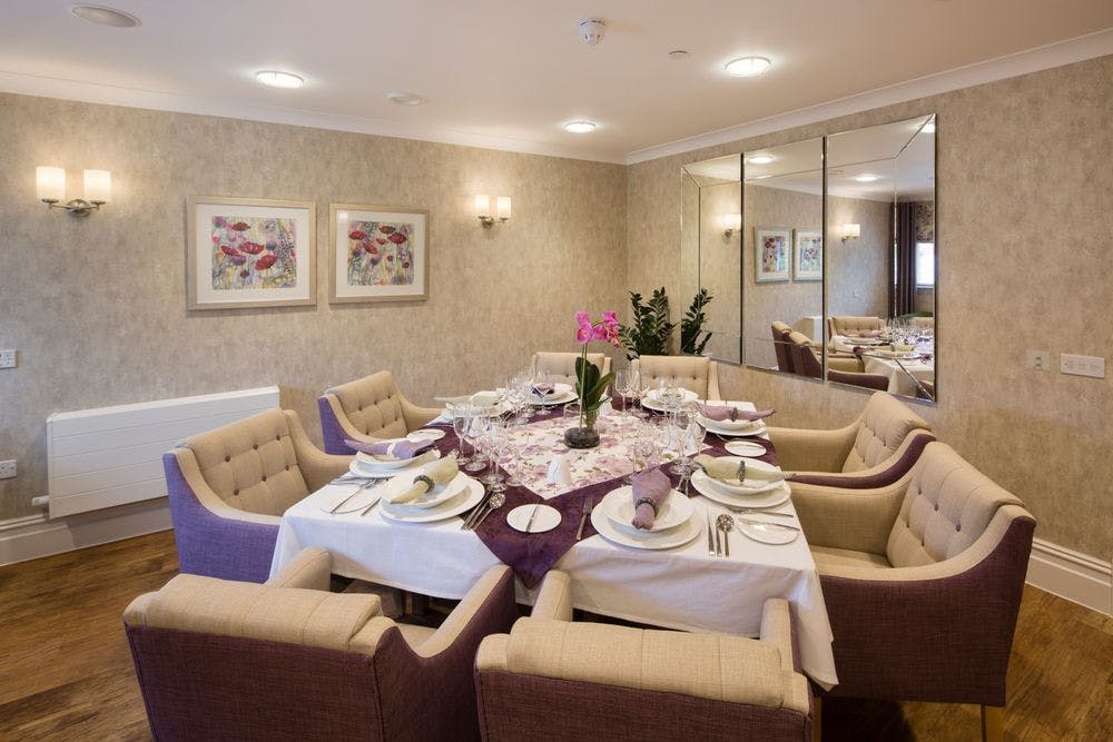 Dining Area of Hartfield House Care Home in Leatherhead, Mole Valley